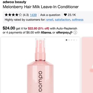 Adwoa Melonberry Hair Milk Leave In Conditioner
